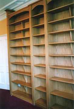 photograph of a bespoke bookcase