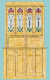 drawing of a bookcase