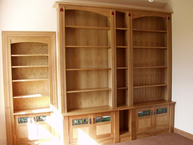 photograph of a bespoke bookcase/library